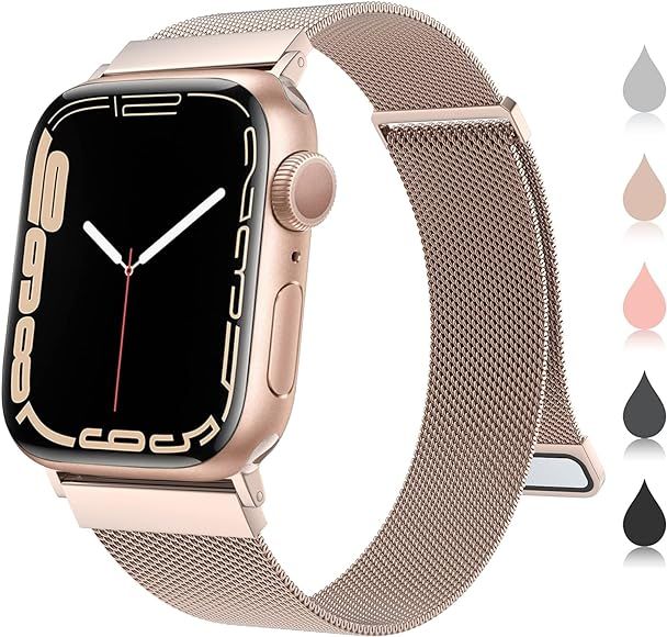 Compatible with Apple Watch Band 38mm 40mm 41mm 42mm 44mm 45mm Women Men, Super Adjustable Stainl... | Amazon (CA)
