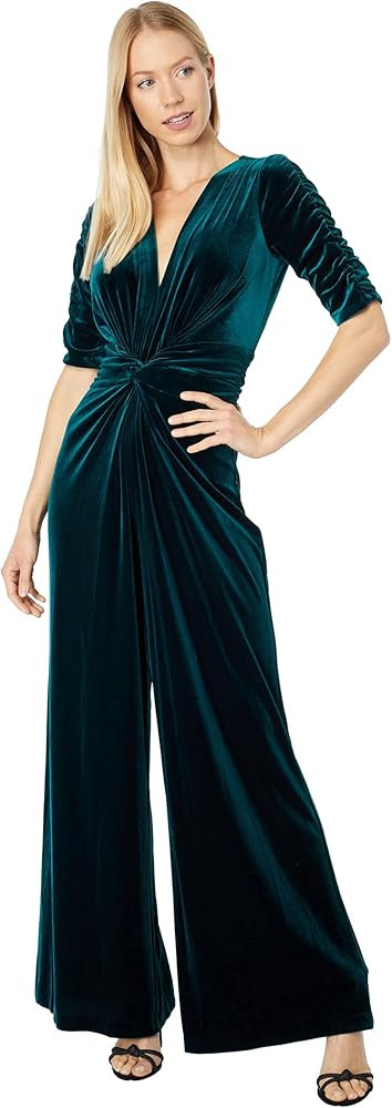 Vince Camuto womens Velvet Twist Front Jumpsuit | Amazon (US)