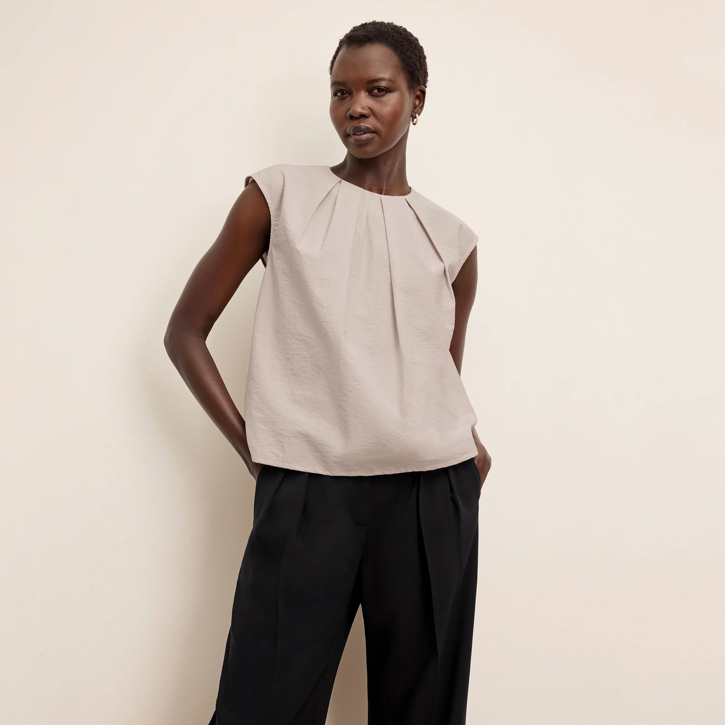 Nika Summer Friday Top - Voile :: Quartz | MM LaFleur