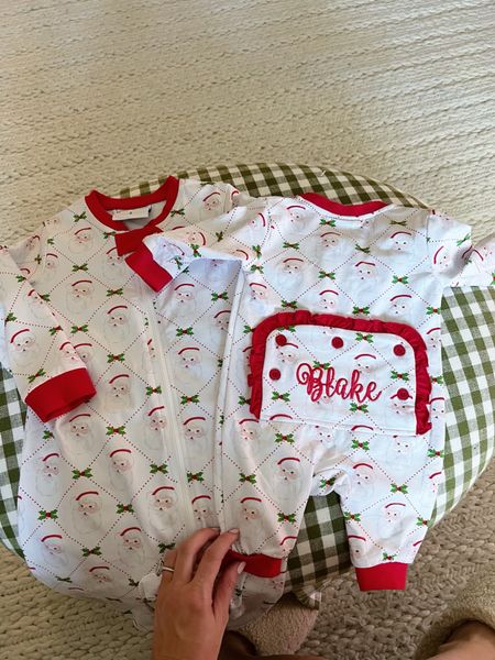Kids monogrammed Christmas pajamas 