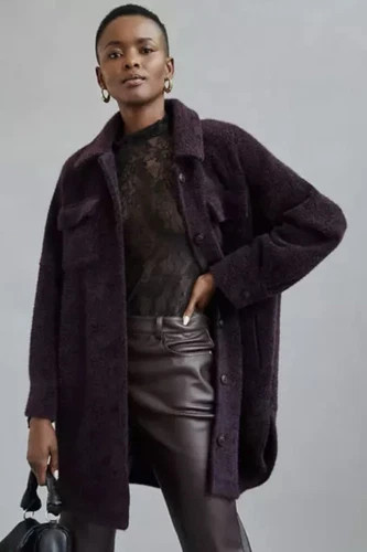 ANTHROPOLOGIE Greylin Windermere Boucle Cocoon Coat Size Large | eBay US