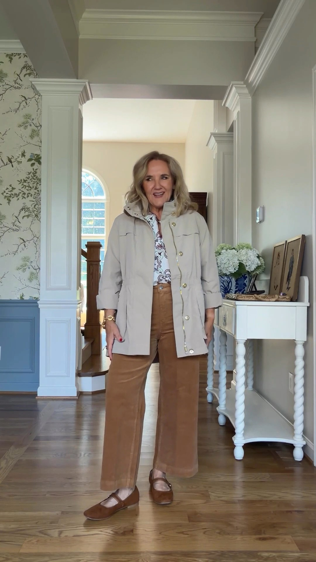 The rain jacket makes this feel like such an easy outfit for a rainy day. I’m wearing a medium petite in the jacket and a medium in the brown corduroy dress, which does run big.

#LTKootd #LTKWorkwear #LTKOver40