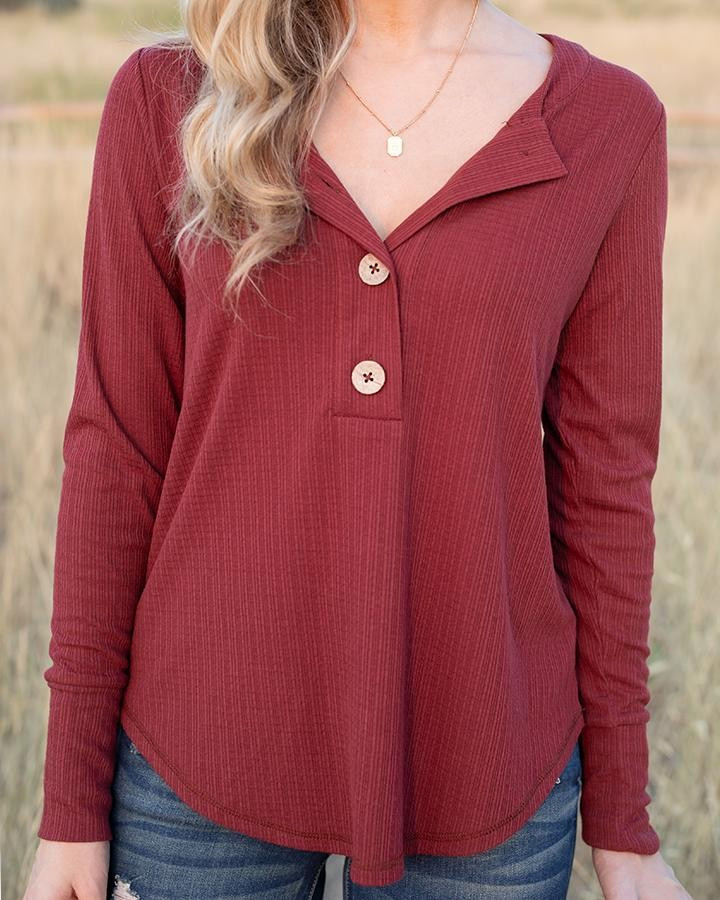 Large Button Layer Tee | Grace and Lace