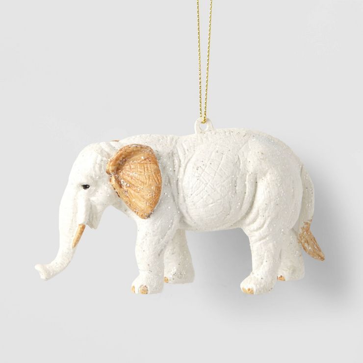 Elephant Christmas Tree Ornament White/Gold - Wondershop™ | Target