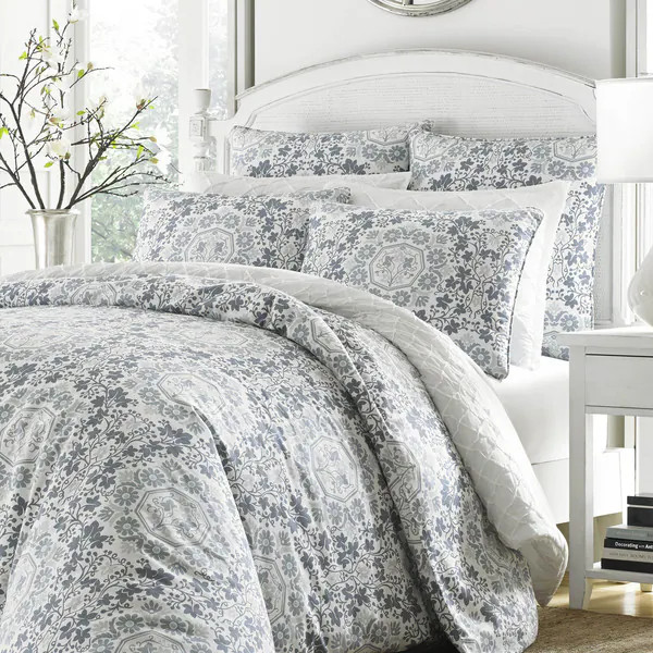 Gracewood Hollow Shnorhali Grey Duvet Set - Queen/Full - Queen | Bed Bath & Beyond
