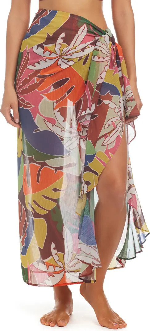 BLEU by Rod Beattie Tropical Chiffon Sarong Cover-Up | Nordstrom | Nordstrom
