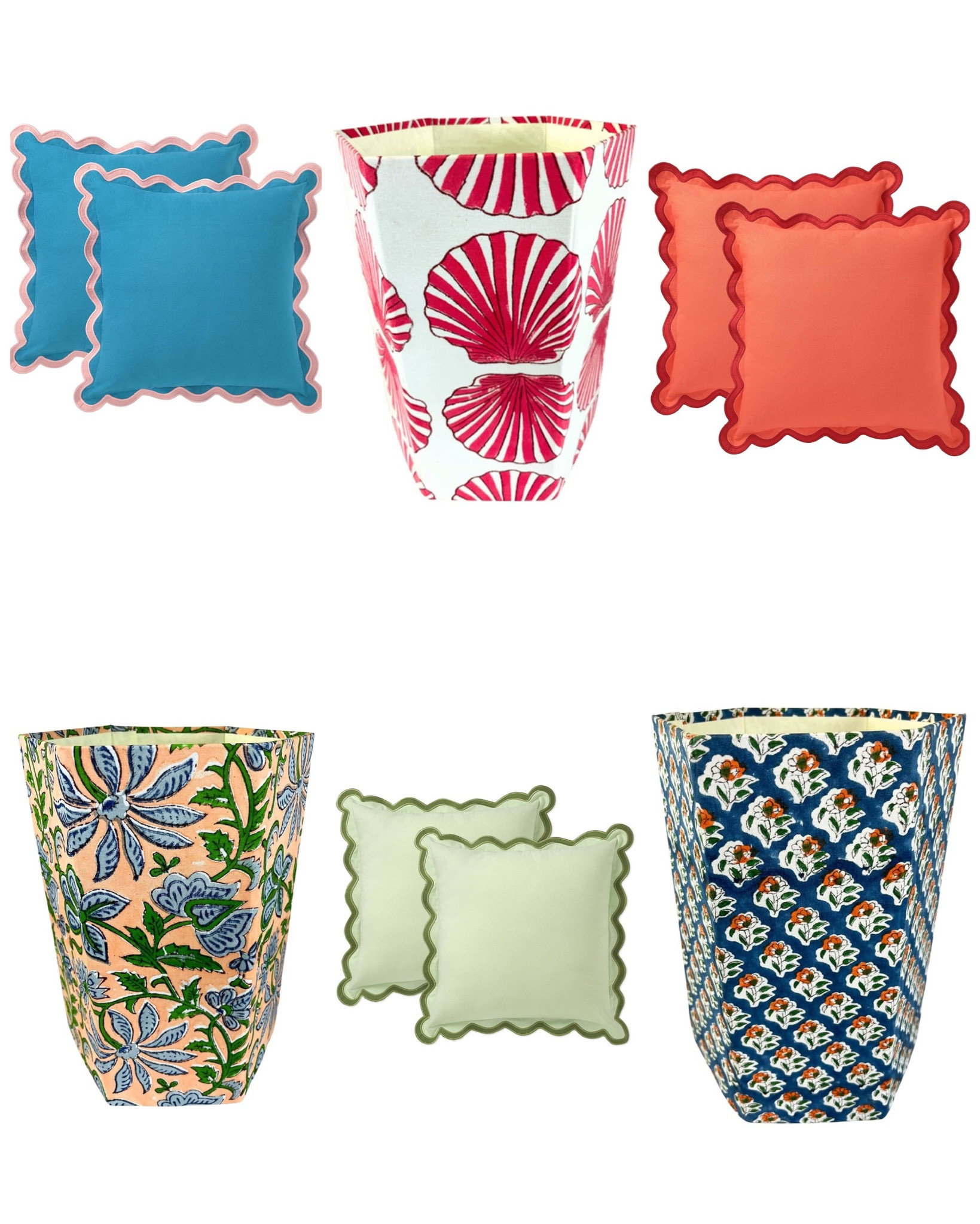 Block print & bright colored pillows with scalloped edges make for fun & easy additions to your home! 

#LTKHoliday #LTKSeasonal #LTKhome