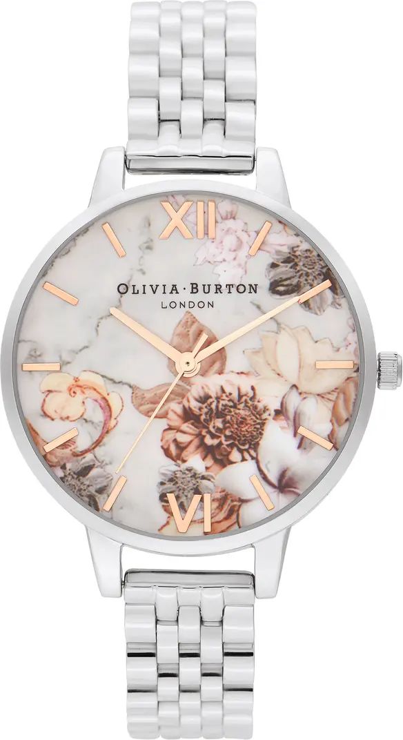 Olivia Burton Marble Florals Bracelet Watch, 34mm | Nordstrom | Nordstrom