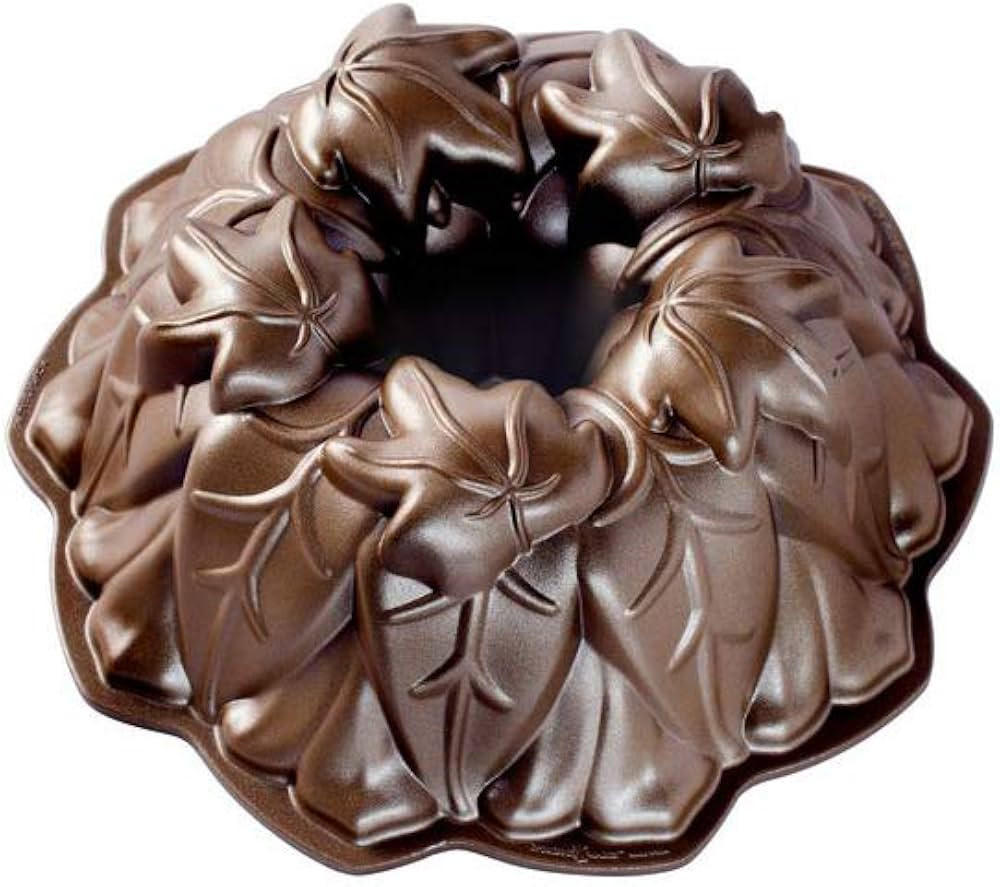 Nordic Ware Harvest Leaves Bundt Pan, Bronze | Amazon (US)