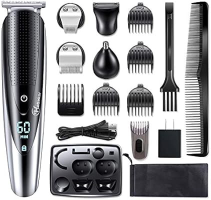 Hatteker Mens Hair Clipper Beard Trimmer Grooming kit Hair trimmer Mustache trimmer Body groomer ... | Amazon (US)