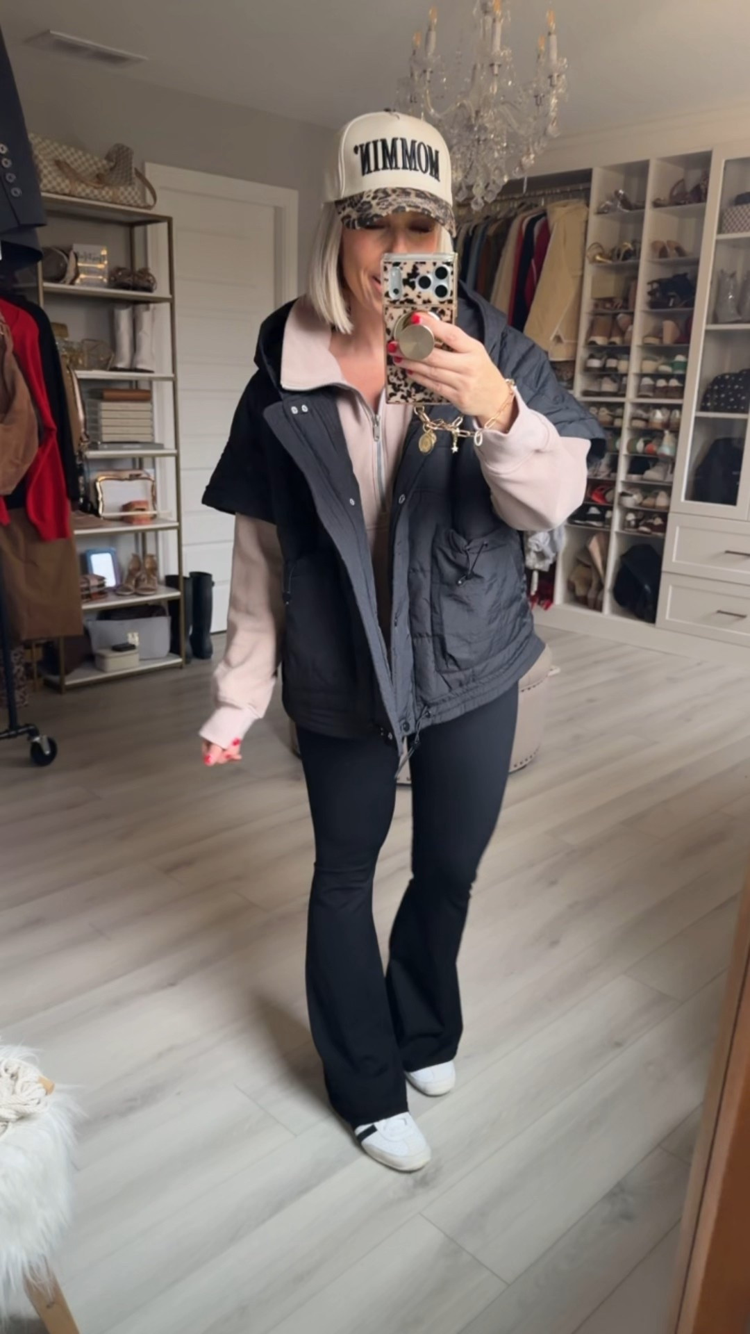 The perfect extra layer!!!
⬇️⬇️⬇️
Top medium 
Vest medium
Leggings small 

#LTKSaleAlert #LTKFindsUnder50 #LTKFindsUnder100