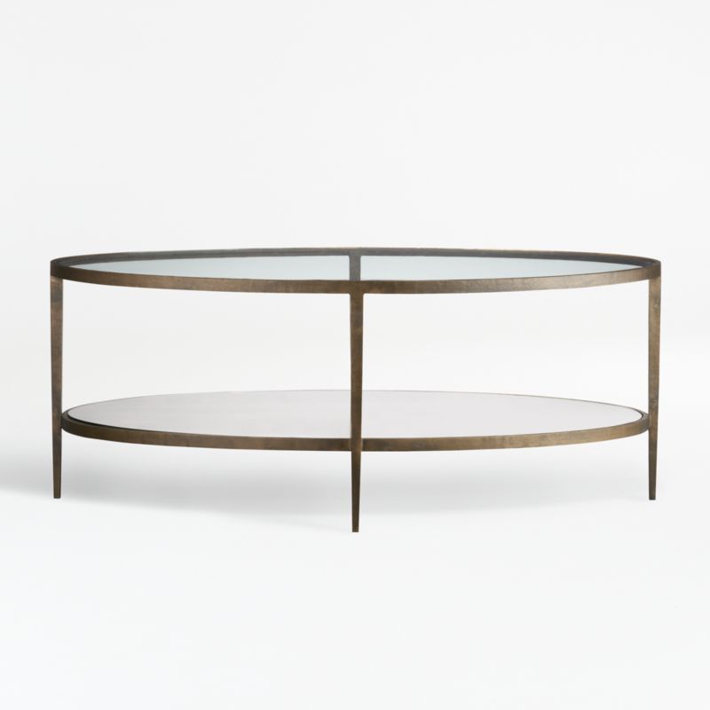 Clairemont Oval Coffee Table with Shelf + Reviews | Crate & Barrel | Crate & Barrel