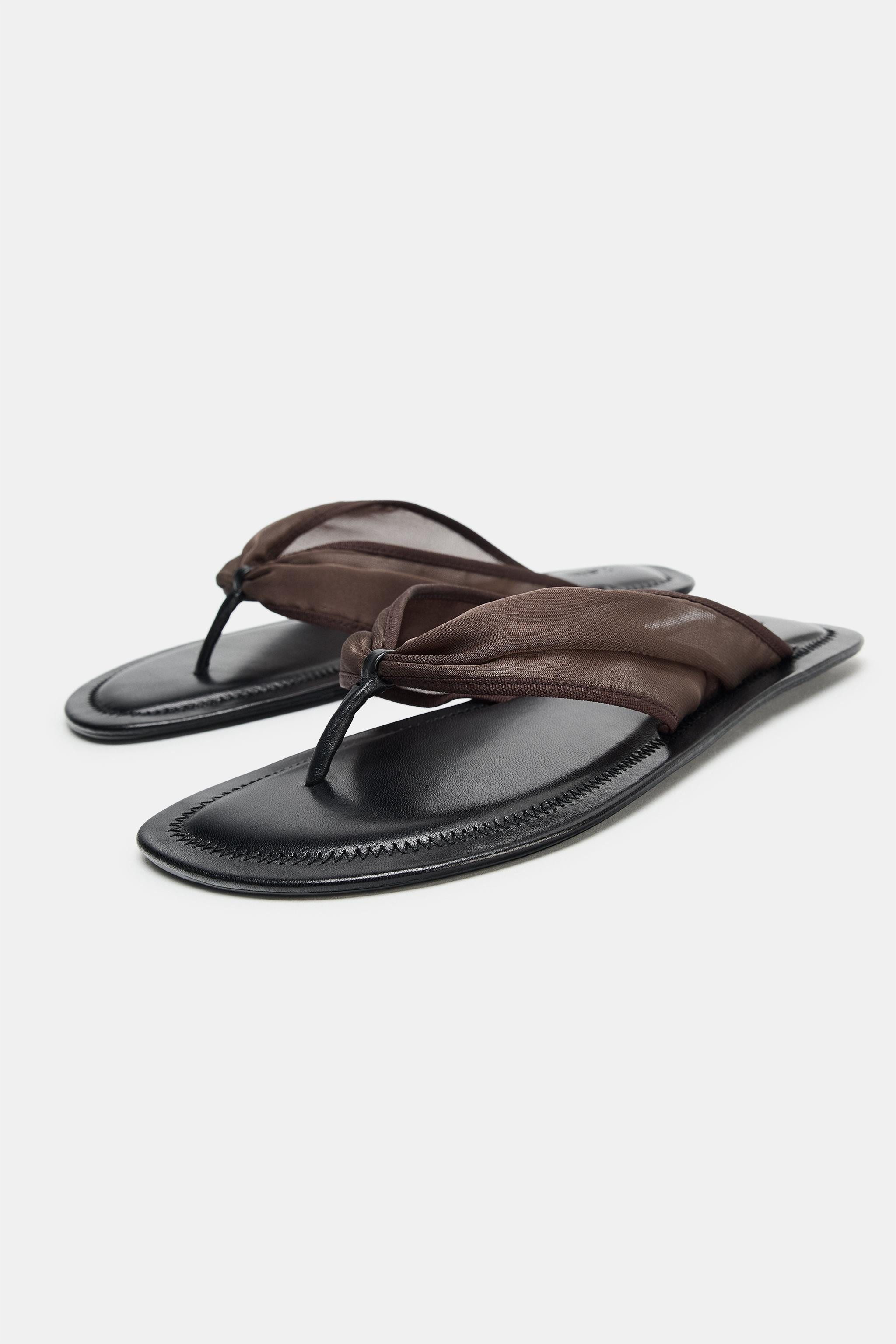 MESH FLAT SANDALS | Zara US