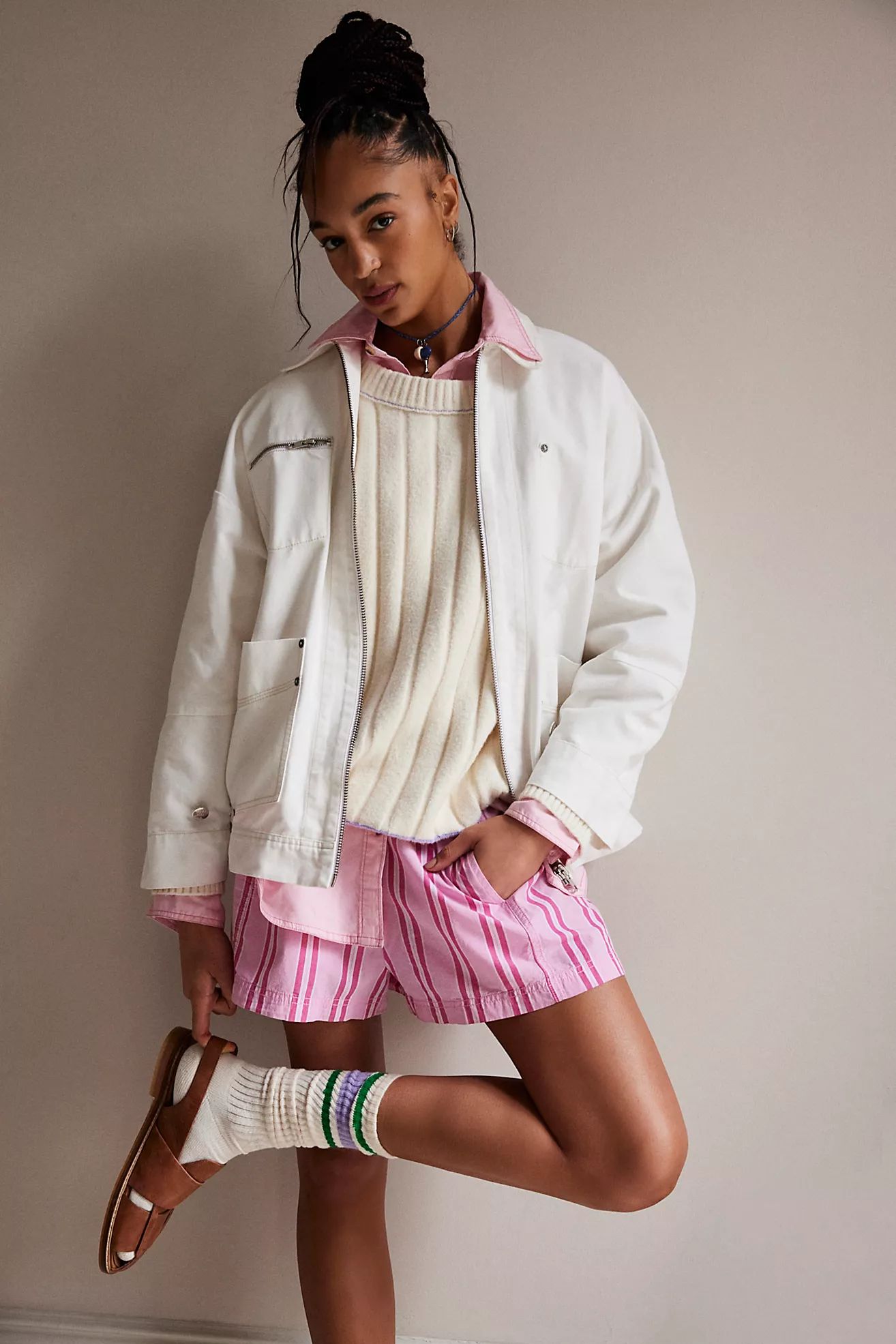 Get Free Striped Pull-On Shorts | Free People (Global - UK&FR Excluded)