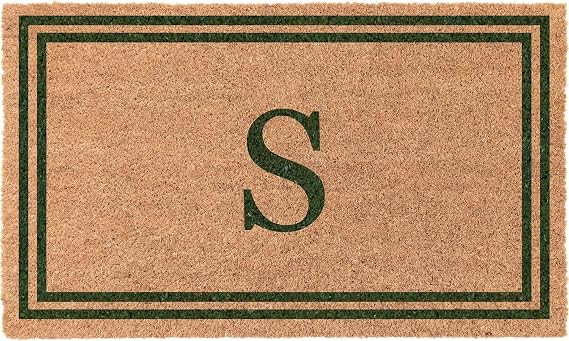 COCO MATS 'N MORE Personalized Coco Coir Front Door Mat – Monogrammed Welcome Porch Mat for Hom... | Amazon (US)