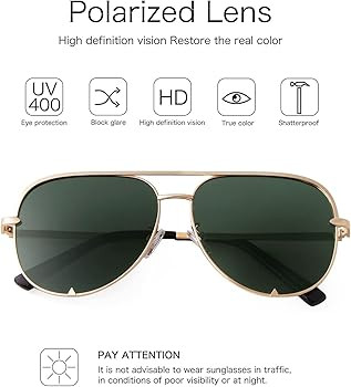 SORVINO Oversized Aviator Sunglasses for Women Men Trendy Retro Bulk Shade Black Faded Sun Glasse... | Amazon (US)