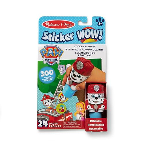 Melissa & Doug Sticker Wow!™ 24-Page Activity Pad and Sticker Stamper, 300 Stickers, Arts and Crafts Fidget Toy Collectible Character – PAW Patrol Marshall - FSC Certified | Amazon (US)