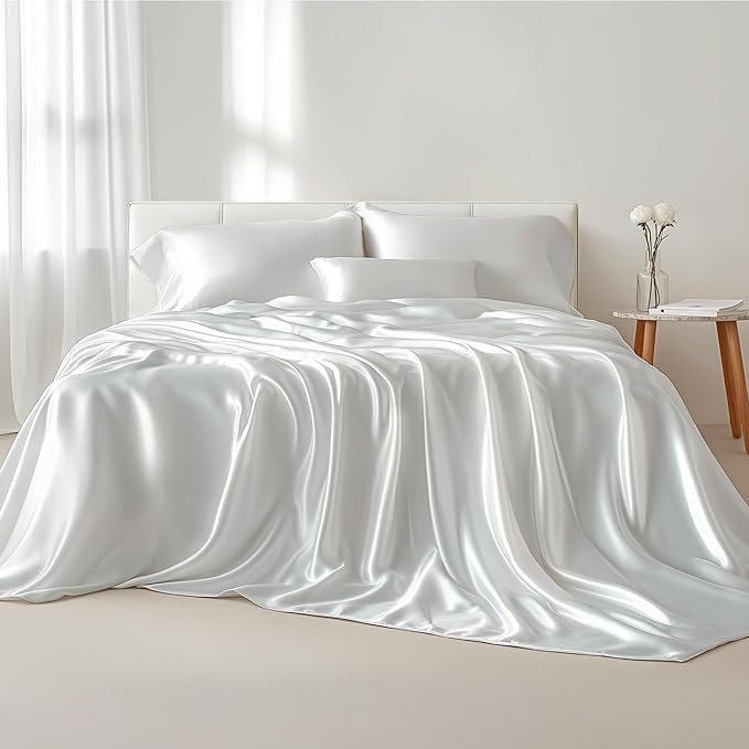 Bedsure Satin Sheets Queen Size - Similar to Silk Sheets, Silky Bedsheet Queen Size Bed, GentleSo... | Amazon (US)