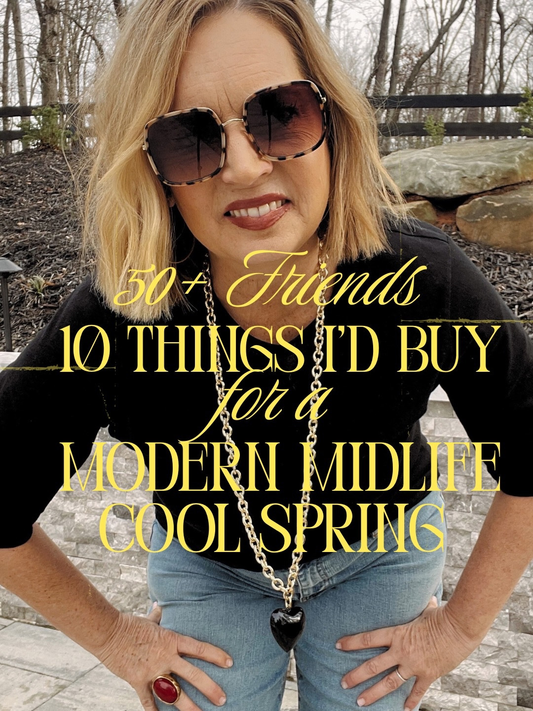 🔟 
🖤🤍
Perfect tees, one in white, one in black. So easy to style and go with so many looks.
🐍 
Snakeskin is big for Spring. It’s a great neutral, too.
🐆 
Leopard is still here in a big way. I’ll add a new warm weather piece to my closet this Spring.
👖
Straight leg, ankle length, lighter wash is an instant update.
🧥
Trenches, but make them modern. A statement or cropped version is an instant boost of cool.
🪢
Drawstring denim for a relaxed, “I’m not trying too hard, I’m just that cool” vibe.
👖👕
Matching sets are still in and quickly becoming a favorite way to style my day.
🎬
Bold stripes are everywhere. 
🧺
A structured, but not overly blazer in a summer fabric will pair with everything.
🤎
Chocolate brown is a color this season. I love its earthy tone from dresses to sets to swimwear.