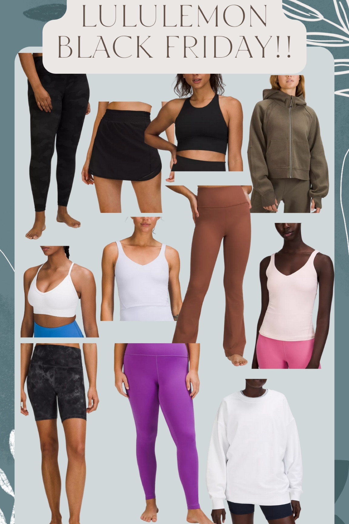 Lululemon Black Friday!! Black Friday sale @lululemon! Lulu leggings, sports bra, flare leggings, scuba sweatshirt. 

#LTKfit #LTKsalealert #LTKCyberweek