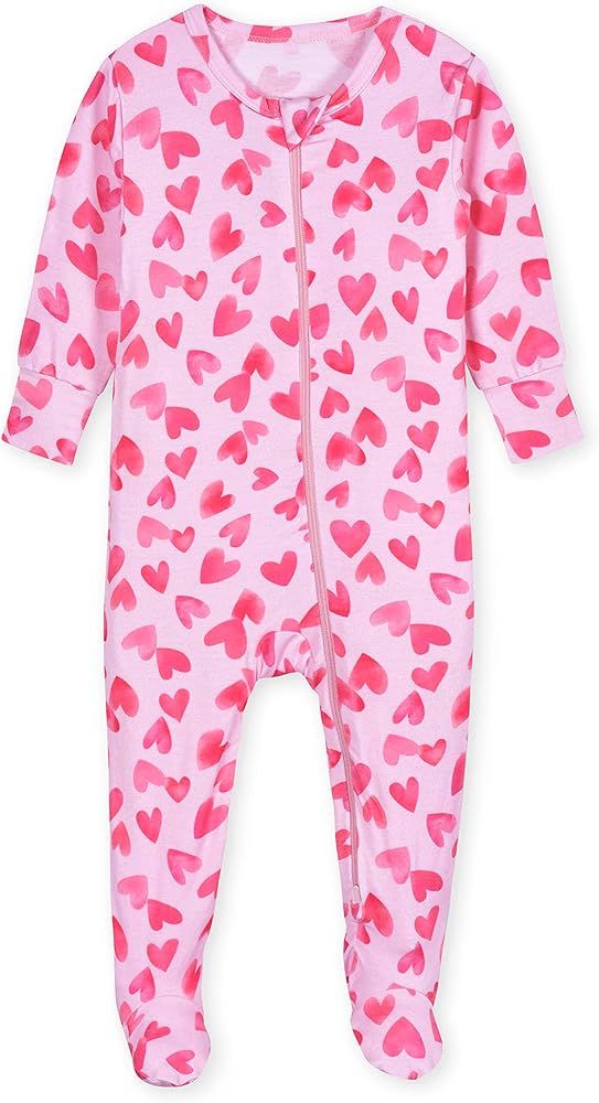 Gerber Baby Girls' Toddler Buttery-Soft Snug Fit Footed Pajamas with Viscose Made with Eucalyptus | Amazon (US)
