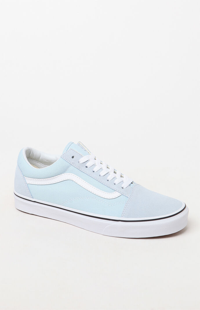 Vans Mens Old Skool Light Blue & White Shoes - Blue/white | PacSun