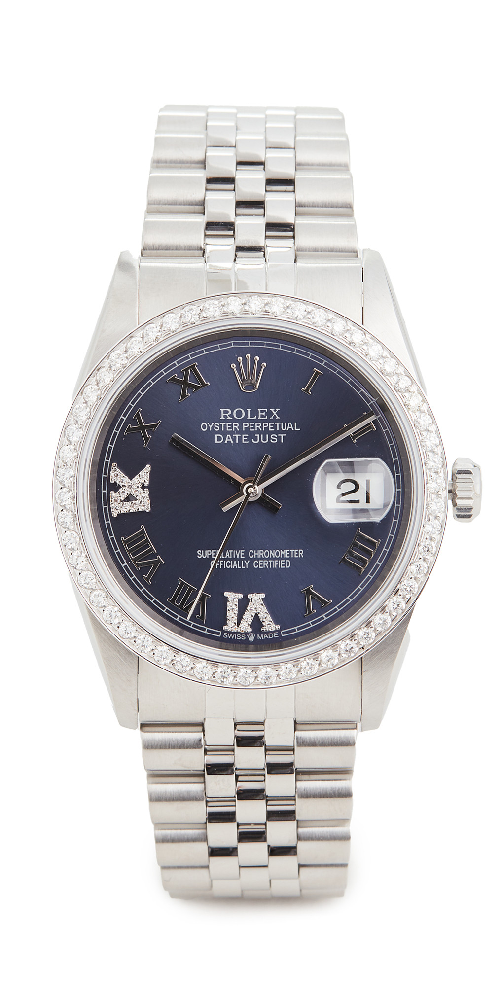 Pre-Owned Rolex 36mm Gents Rolex Date Just Purple Watch | Shopbop