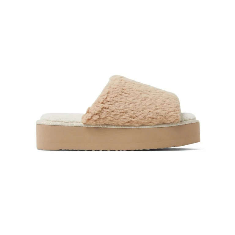 Dearfoams Cozy Comfort Women's Platform Terry Slide Slipper | Walmart (US)