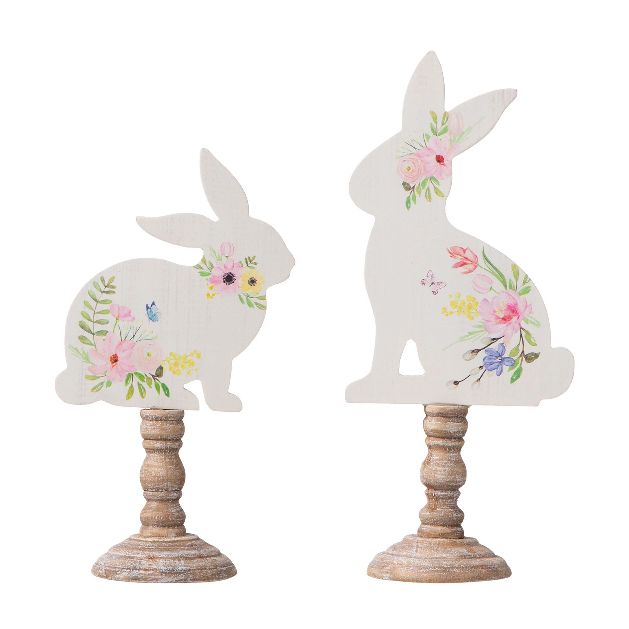 The Holiday Aisle® 2 Piece Easter Wooden Bunny Table Decor Set & Reviews | Wayfair | Wayfair North America