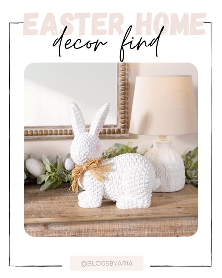 I’m obsessed with this bunny for my Easter decor!! Easter home decor. Easter egg garland. Small lamp. Beaded mirror. Home decor  

#LTKhome #LTKFind #LTKSeasonal