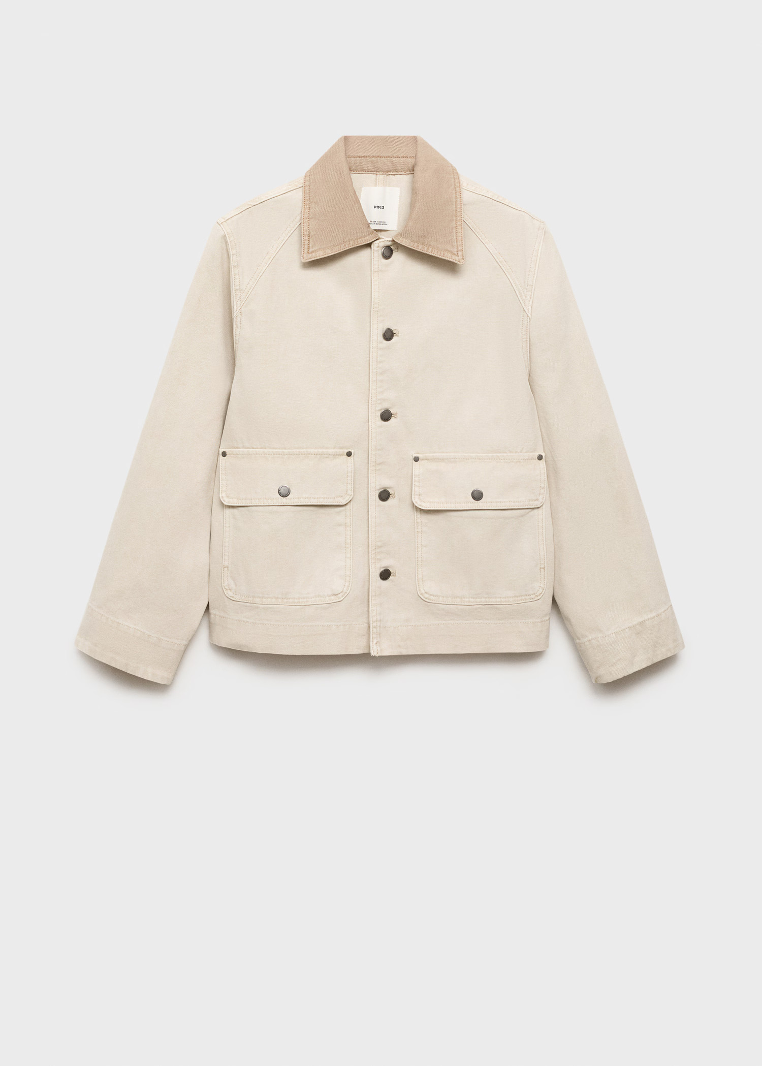 Denim parka with contrasting collar - Women | MANGO USA | Mango (US/MX/AU)