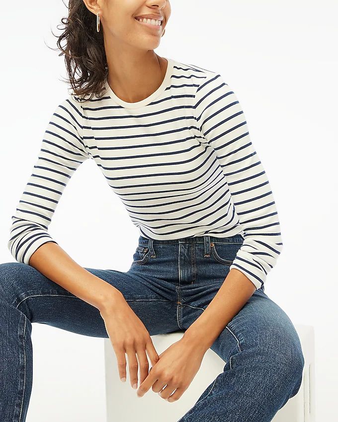 Long-sleeve striped everyday tee | J.Crew Factory