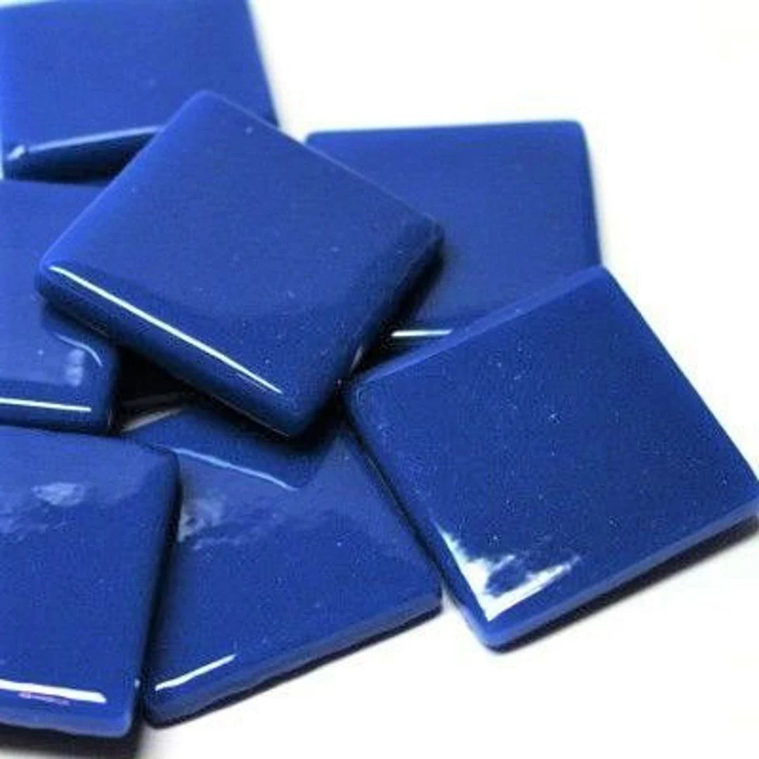 Dark Turquoise Blue Ottoman pate De Verre Glass Tiles for Mosaics, 1 Square, Available in Quantit... | Etsy (US)