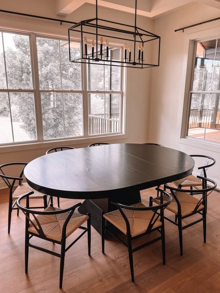 Our dining table at the new house! 

Joss & Main Dining table, oval dining table, round dining table, black dining table

#LTKFind #LTKhome #LTKfamily