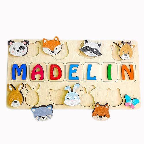 Personalized Name Puzzle for Toddlers,Christmas Gift for Kids Name Sign for Baby Girl & Boy, Earl... | Amazon (US)
