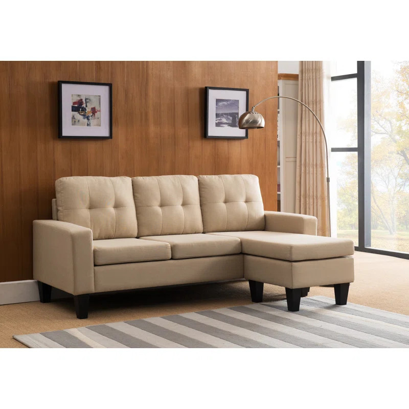 77" Wide Reversible Modular Sofa & Chaise with Ottoman | Wayfair North America