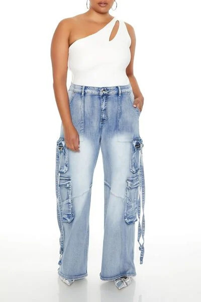 Plus Size Utility Cargo Jeans | Forever 21