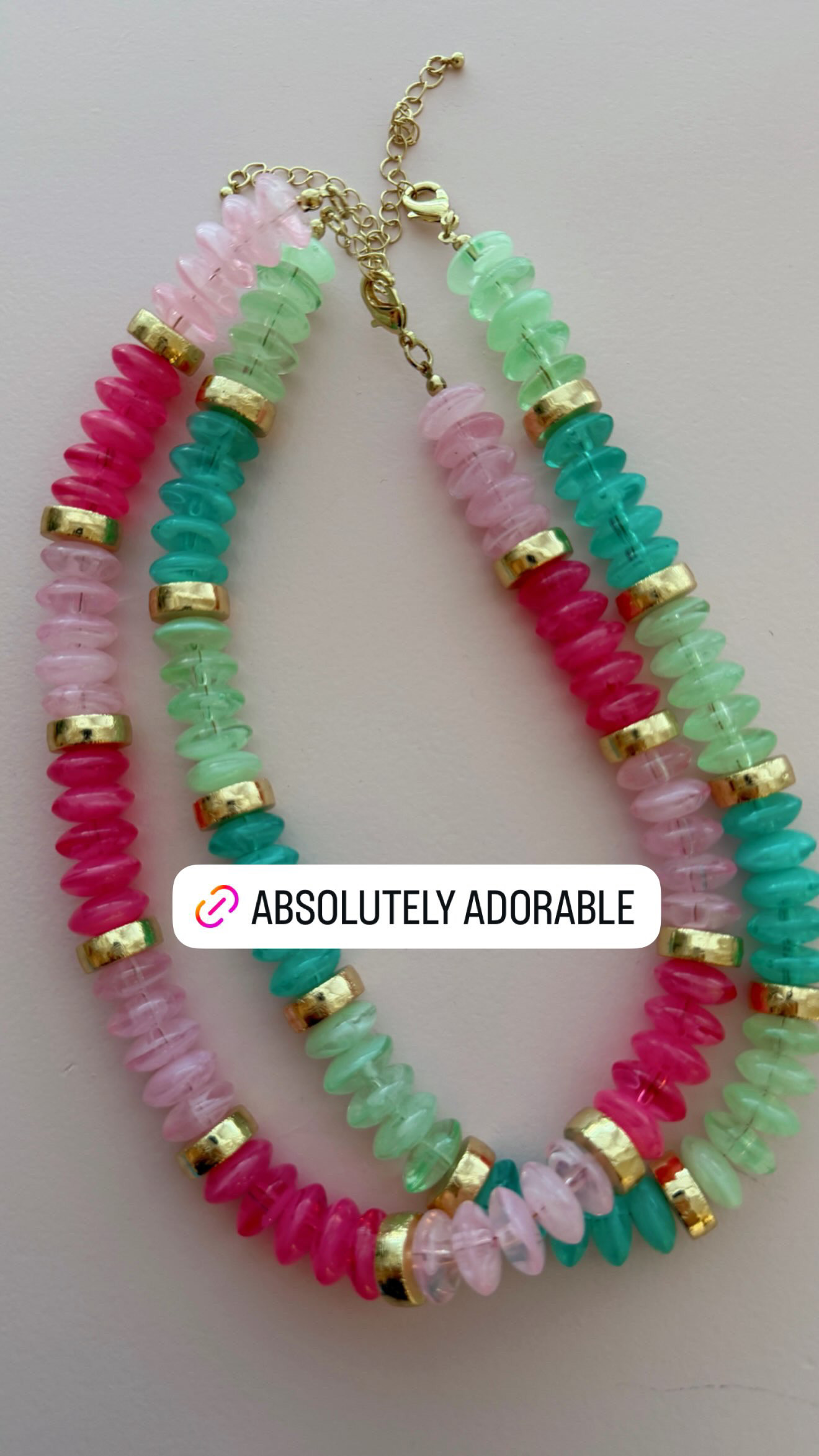 The cutest everyday colorful necklace to complete any outfit! Perfect worn alone or layered into your favorite necklace stack. #LTKStyleTip #LTKGiftGuide #LTKFindsUnder50 

 