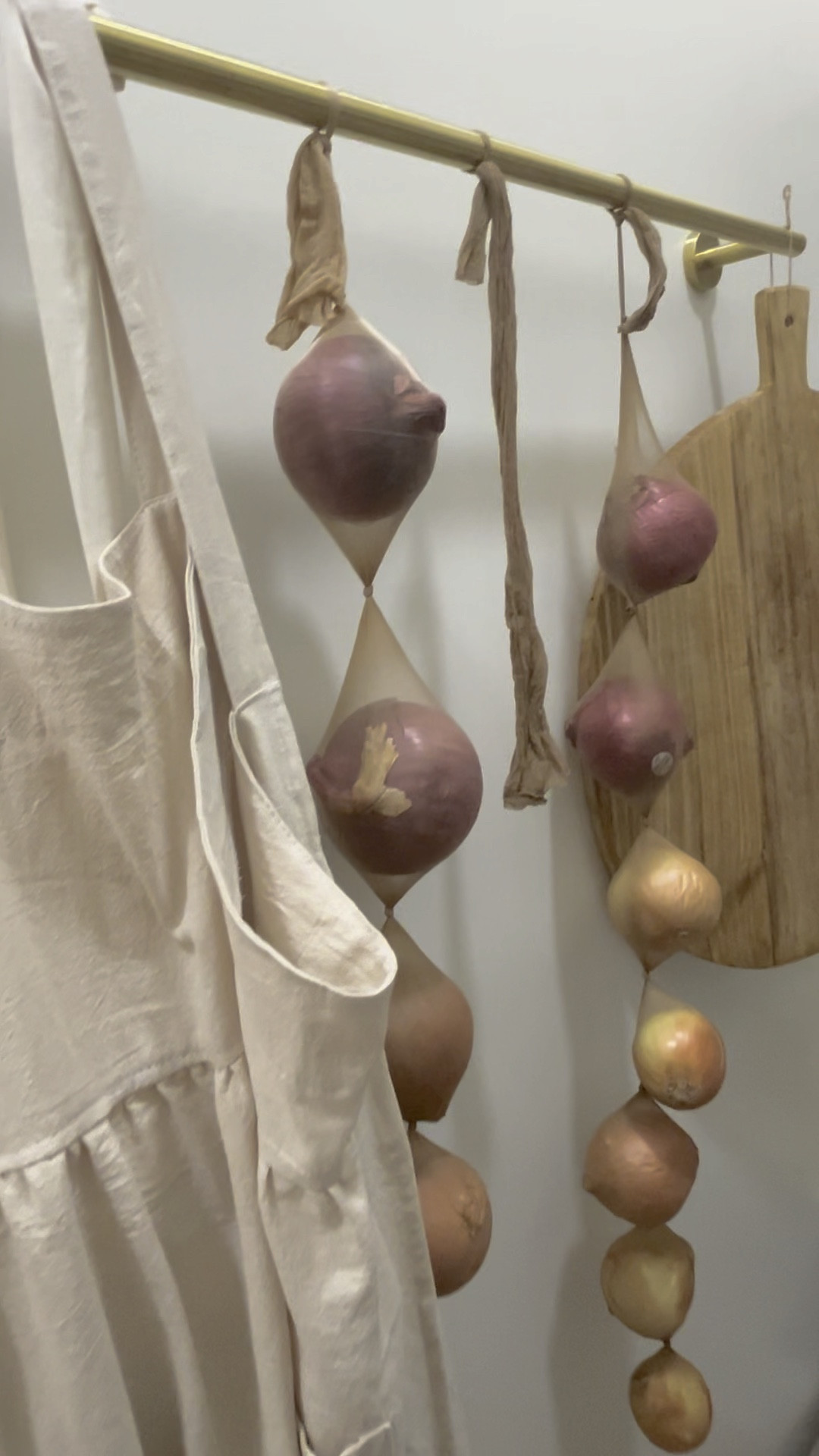 Store your onions on a towel bar (I accidentally said shower rod lol) in pantry hose in your pantry to keep them from touching and they’ll last 4-6 months!

#LTKFindsUnder50 #LTKWatchNow #LTKHome