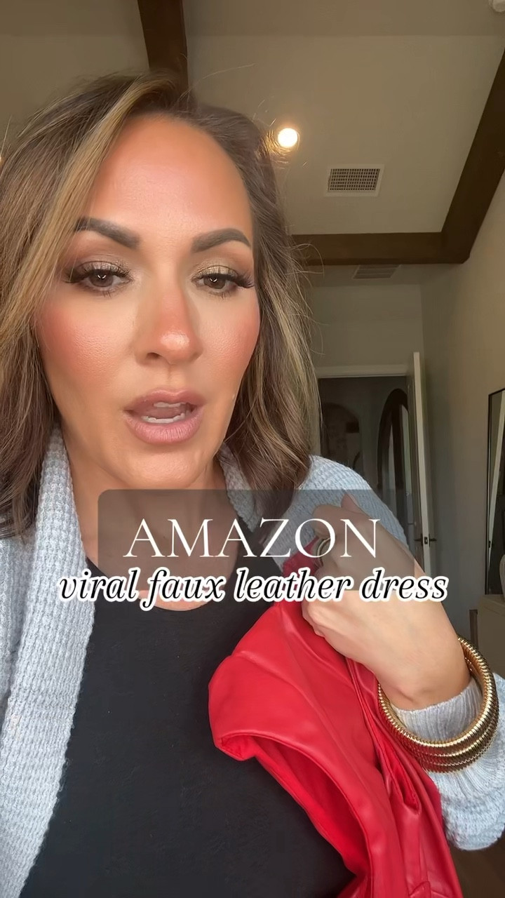 ok should i order in black too! 🖤

wearing an XS evrything about this dress is an absolute dream!

saved under september finds 

#amazonviraldress #leatherdress #fauxleatherdress #fallfashion #fallfashiontrends #amazonfashion 

#LTKSeasonal #LTKstyletip #LTKover40