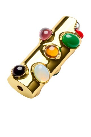 Edie Parker X Wes Anderson Phoenician Scheme Lighter Case in Metallic Gold | FWRD 