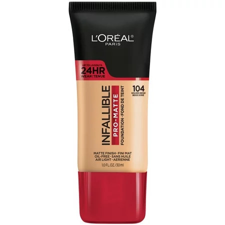 L Oreal Paris Infallible Pro Matte Liquid Foundation Makeup 104 Golden Beige 1 fl oz | Walmart (US)