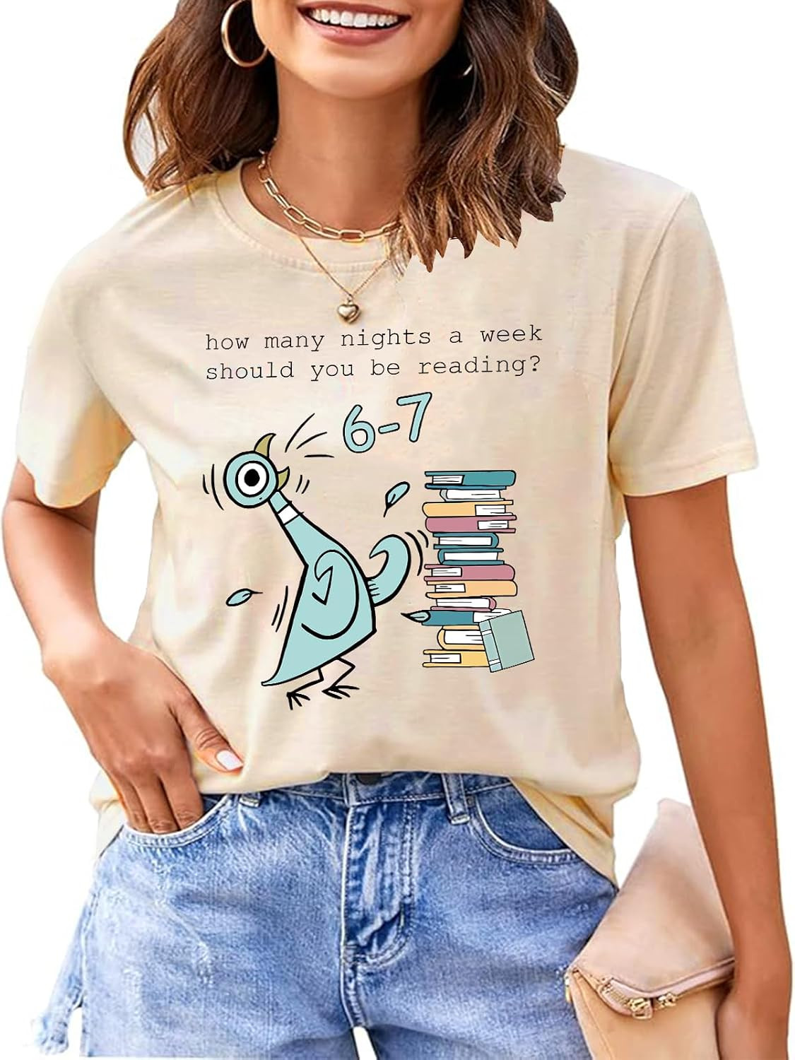 67 Shirt Funny Teacher Shirts for Women Read Book Graphic Tee Casual Tops | Amazon (US)