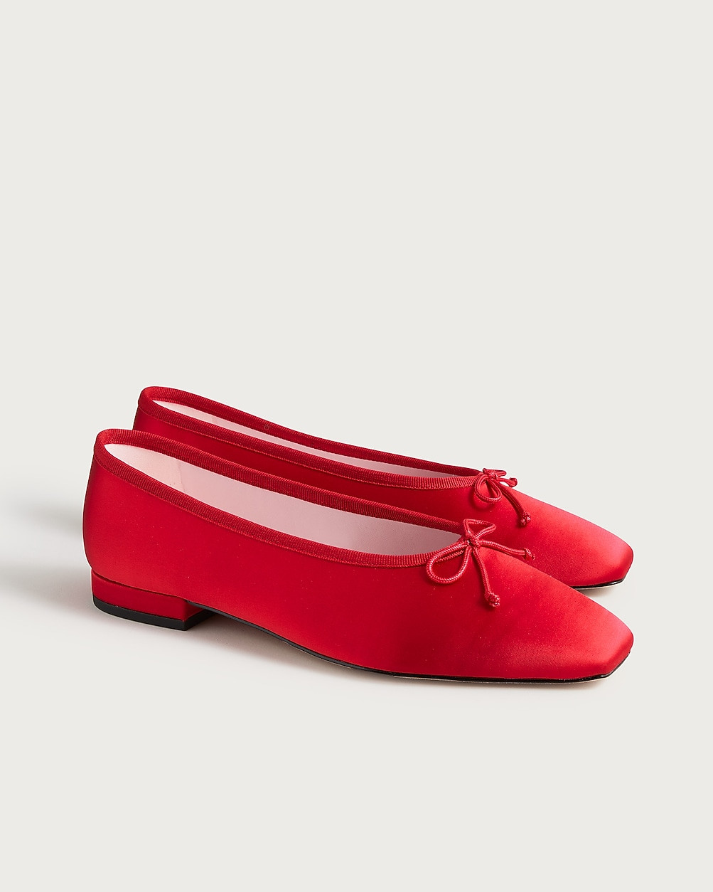 Sophie square-toe ballet flats in satin | J. Crew US