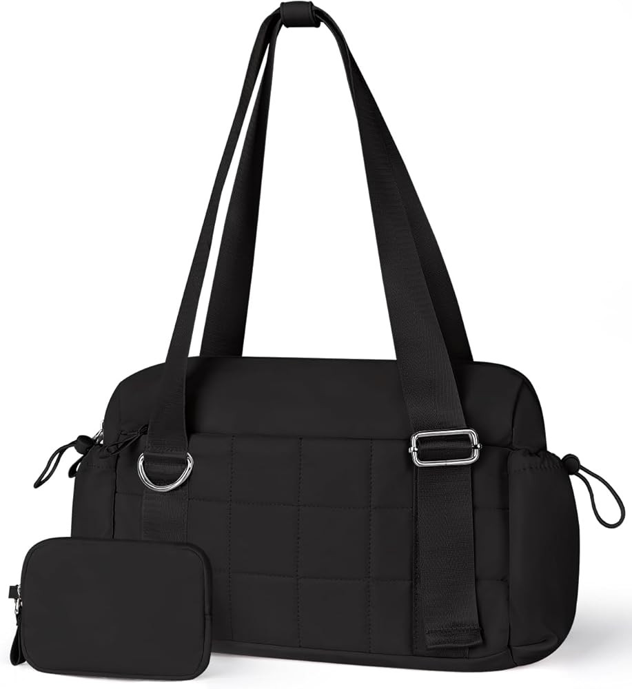 VUUDH Puffy Mini Gym Bag for Women, Carry On Multi-Pocket Water-Resistant Duffel, Lightweight Spo... | Amazon (US)