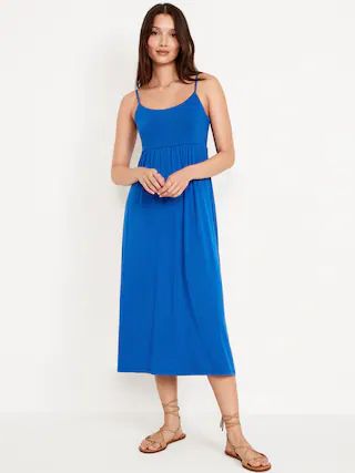 Fit & Flare Cami Midi Dress | Old Navy (CA)