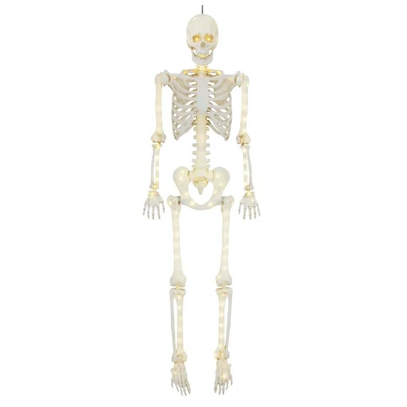 5-foot Poseable LED Illuminated Skeleton, Halloween Decoration, by Way to Celebrate | Walmart (US)