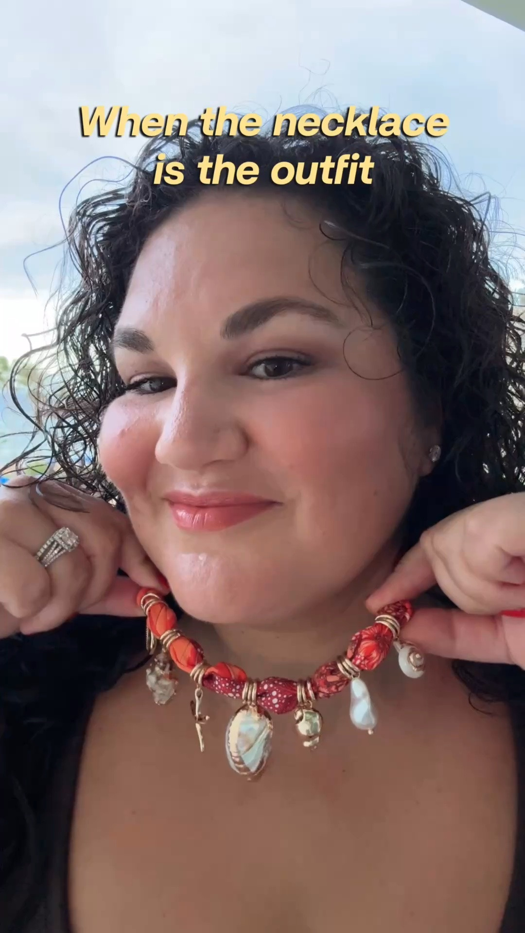 Hawaii vacation outfit 🌺🐚 This under $14 shell necklace MADE the look. Paired it with a chocolate brown tank, hot pink maxi skirt + woven clutch for an easy tropical dinner outfit. Everything linked!

#LTKcurves #LTKtravel #LTKstyletip #VacationOutfit #PlusSizeStyle