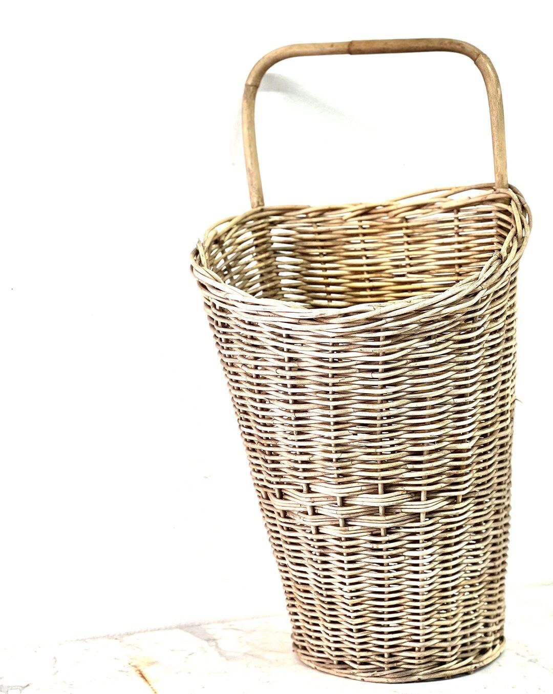 Vintage French Hod, Vintage Handmade Wicker  Grape Gathering Basket, Vintage Backpack | Etsy (US)