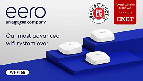 Amazon eero Pro 6E mesh Wi-Fi System | Fast and reliable gigabit + speeds | supports blazing fast... | Amazon (US)